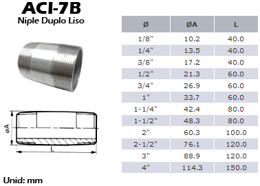Conexão em Aço Inox ACI 7B