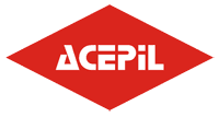 Logo ACEPIL 1972 Conexões Aço Inox, Válvulas Aço Inox, Solenóides, Tubos, Flanges