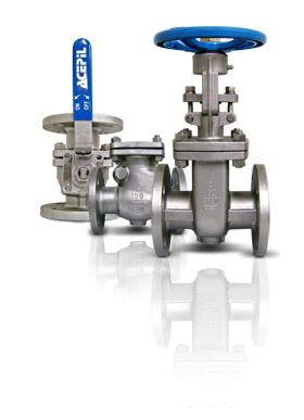 ACEPIL :: Valvulas em aco inox, Conexoes em Aco Inox, Registros, Portinhola, Gaveta, Engates Rapidos, Manometros, Conexoes Sanitarias.